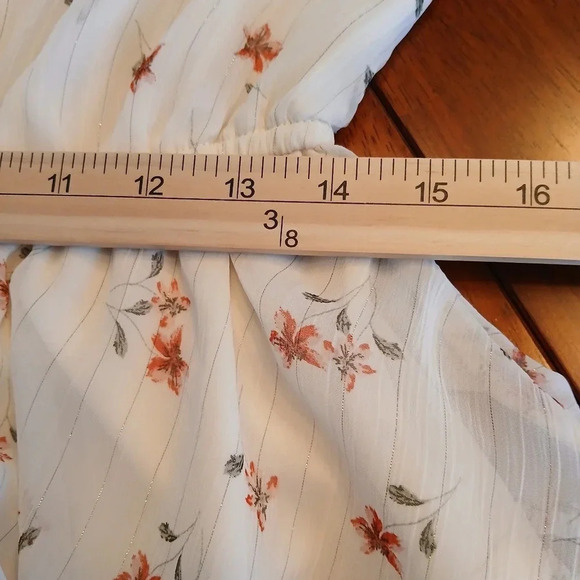 Trixxi tiered dress size L cream floral whimsygoth fairycore babydoll Y2K - Picture 10 of 10